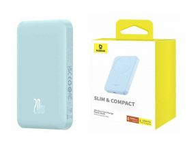 Универсальный дополнительный аккумулятор Power Bank Baseus Magnetic Mini Wireless Charge 5000mAh (20W) Blue