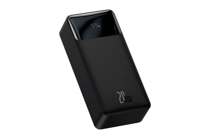 Универсальный дополнительный аккумулятор Power Bank Baseus Bipow Digital Display Fast Charge 30000mAh 20W Black (черный) （Cable USB to Micro 25cm Black (черный)）