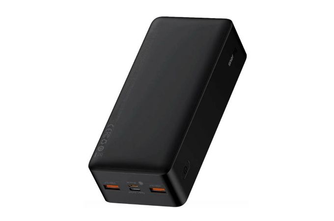 Универсальный дополнительный аккумулятор Power Bank Baseus Bipow Digital Display Fast Charge 30000mAh 20W Black (черный) （Cable USB to Micro 25cm Black (черный)）