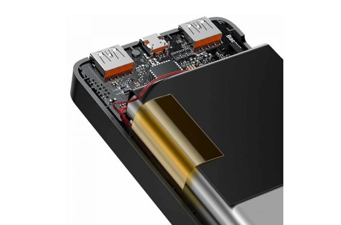 Универсальный дополнительный аккумулятор Power Bank Baseus Bipow Digital Display Fast Charge 30000mAh 20W Black (черный) （Cable USB to Micro 25cm Black (черный)）