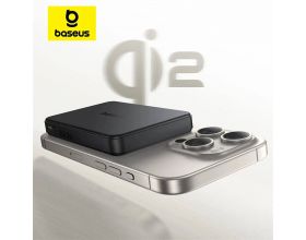 Универсальный дополнительный аккумулятор Power Bank Baseus Magnetic Mini Wireless Fast charging Qi2 10000mAh 22.5W + кабель Type-c 30cm Shadow Gray