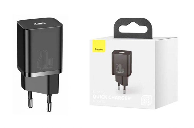 Сетевое зарядное устройство USB-C Baseus Super Si Quick Charger 20W EU Black