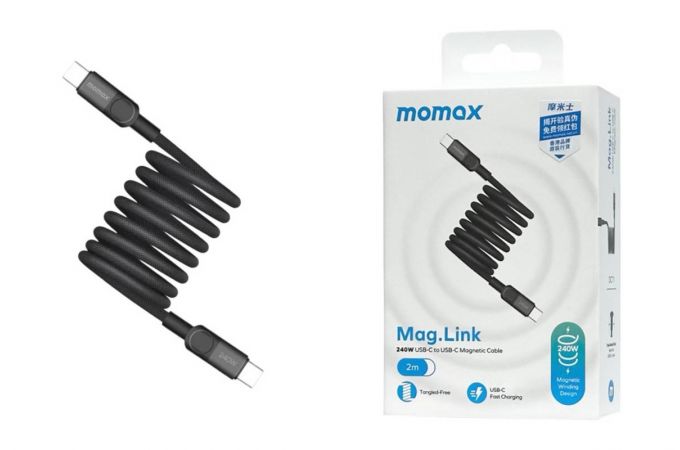 Кабель USB Type-C - USB Type-C MOMAX DC71D 240W 2M Cable Black