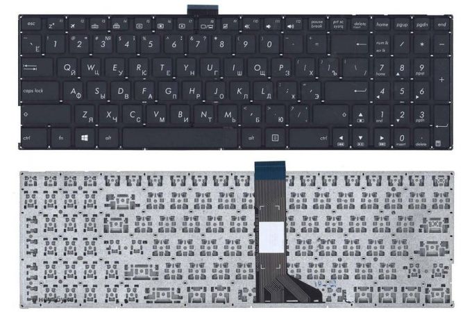 Клавиатура для ноутбука Asus K501, A501 черная с подсветкой