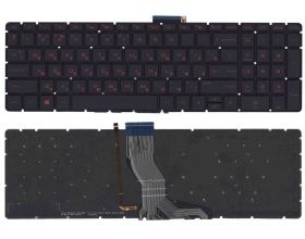 Клавиатура для ноутбука HP Omen 17-W000 черная с красной подсветкой