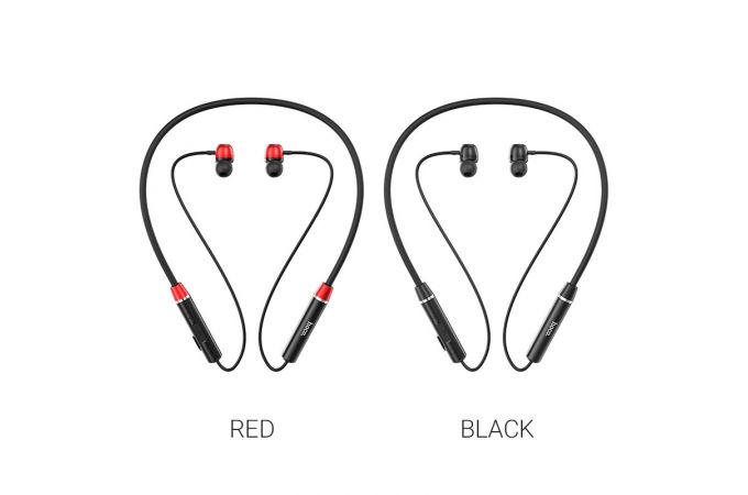 Наушники вакуумные беспроводные HOCO ES53 Coolway sports BT earphones Bluetooth (черный)