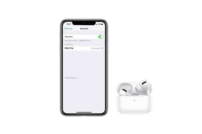 Наушники вакуумные беспроводные HOCO EW04 Plus Original series tru wireless BT headset Bluetooth (белый)