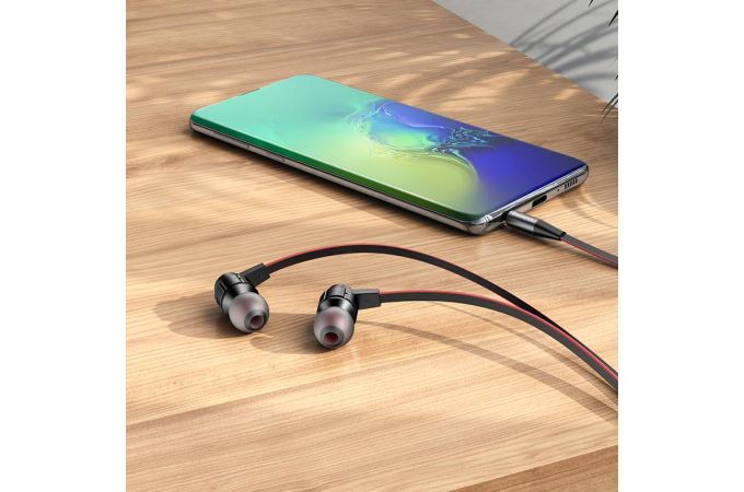 Наушники вакуумные проводные HOCO M85 Platinum sound universal earphones (черный)