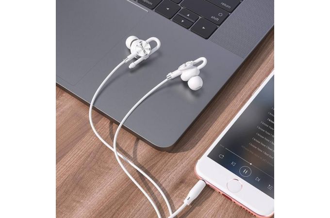 Наушники вакуумные проводные HOCO M84 Perfection universal earphones (белый)