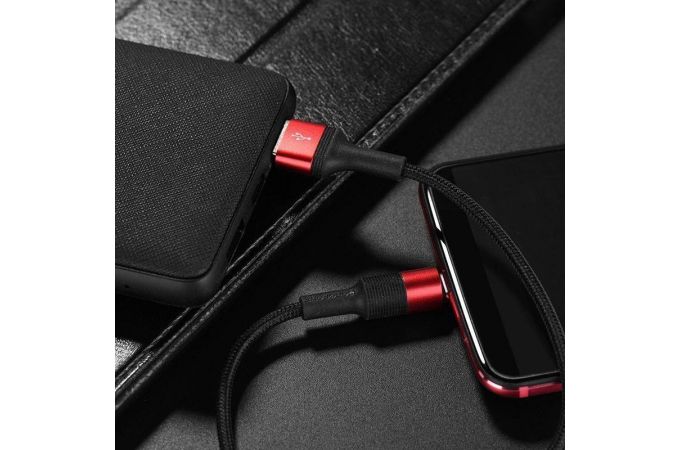Кабель USB - USB Type-C BOROFONE BX21, 3A (красный) 1м (в оплетке)