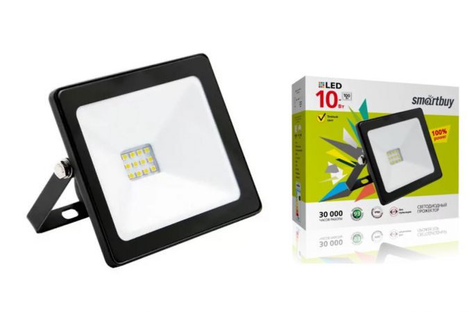 Светодиодный (LED) прожектор FL SMD Smartbuy-10W/6500K/IP65 (SBL-FLSMD-10-65K)