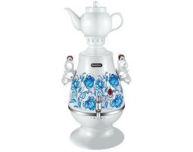 Самовар CENTEK CT-0091 A белый с рисунком 2100 Вт, 4 л, керамический заварник