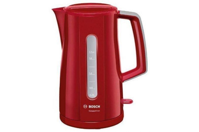 Чайник BOSCH TWK 3A014 красный 2400 Вт, 1,7 л