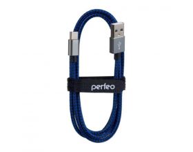 Кабель USB - USB Type-C PERFEO черно-синий, длина 3 м. (U4904)