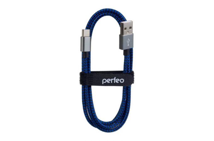 Кабель USB - USB Type-C PERFEO черно-синий, длина 3 м. (U4904)