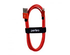 Кабель USB - Lightning PERFEO красный, длина 1 м. (I4309)