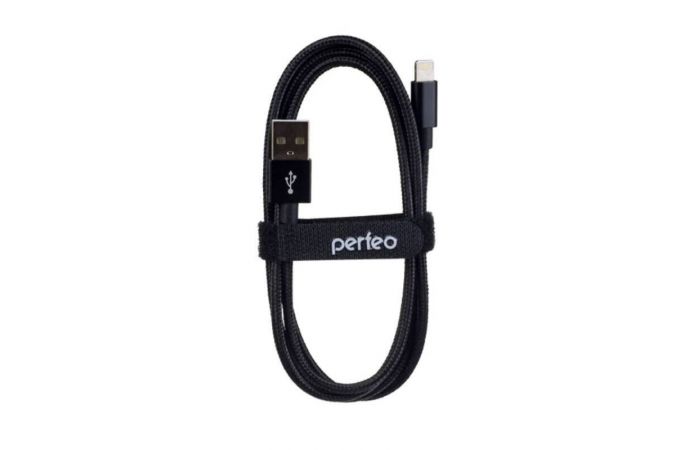 Кабель USB - Lightning PERFEO черный, длина 1 м. (I4303)