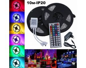 Набор LED лента мультицвет Огонек OG-LDL15 SMD (2*5м,IP20,блок,пульт)