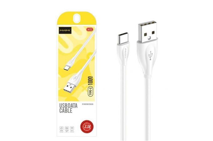 Кабель USB - USB Type-C MAIMi X02, 3.3A (белый) 1м