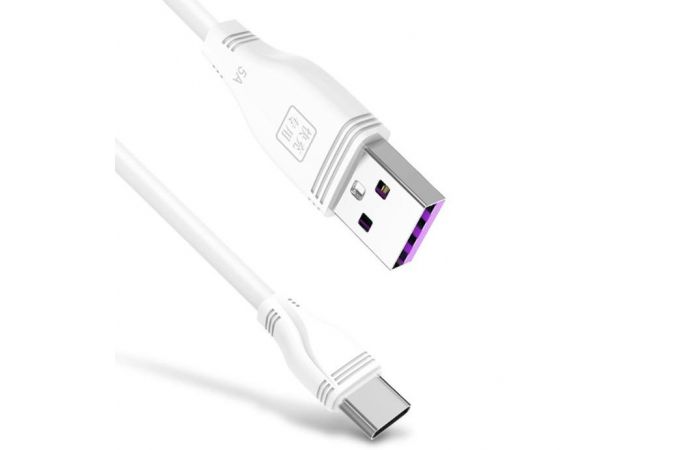 Кабель USB - USB Type-C MAIMi X12, 5A (белый) 1.2м