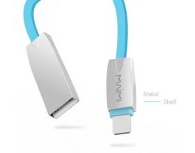 Кабель USB - USB Type-C MAIMi X52, 2.1A (голубой) 0,2м