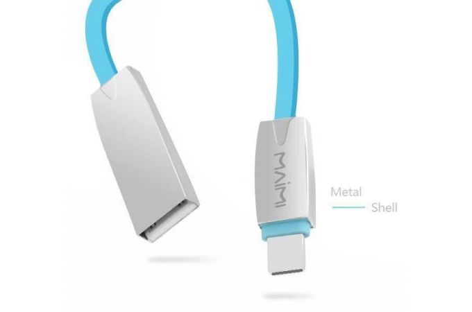 Кабель USB - USB Type-C MAIMi X52, 2.1A (голубой) 0,2м