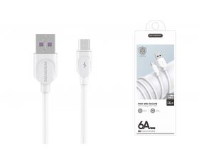 Кабель USB - MicroUSB SENDEM M61 6A (белый) 1м