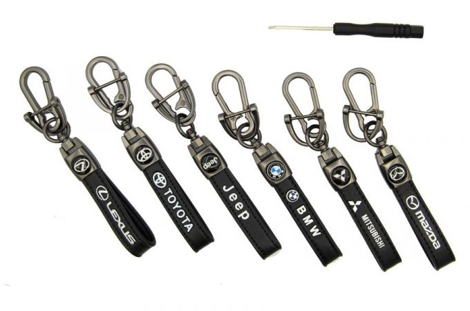 Брелок для ключей ремешок с карабинами, логотипом и отверткой (BMW)
