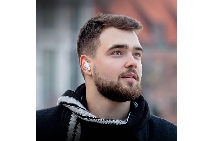 Наушники вакуумные беспроводные HOCO EQ2 Thought true wireless BT headset (белый)