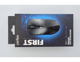 Мышь проводная Perfeo "FIRST", 3 кн, DPI 1000, USB, чёрный (УЦЕНКА! МЯТАЯ УПАКОВКА)