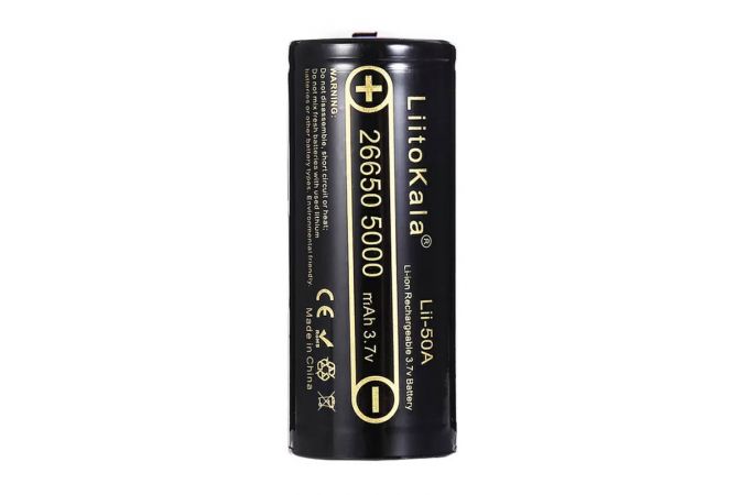 Аккумулятор 26650 Li-Ion LiitoKala Lii-50A (5000mAh, 3.7V)