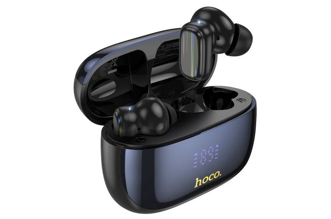 Наушники вакуумные беспроводные HOCO EQ20 Rhyme true wireless ANC+ENC noise reduction BT headset Black