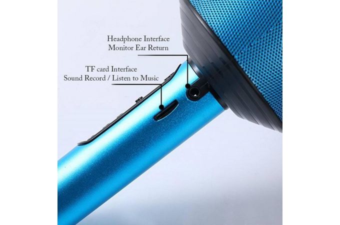 Караоке микрофон Орбита OT-ERM10 RGB (Bluetooth, динамики, USB) (черный)