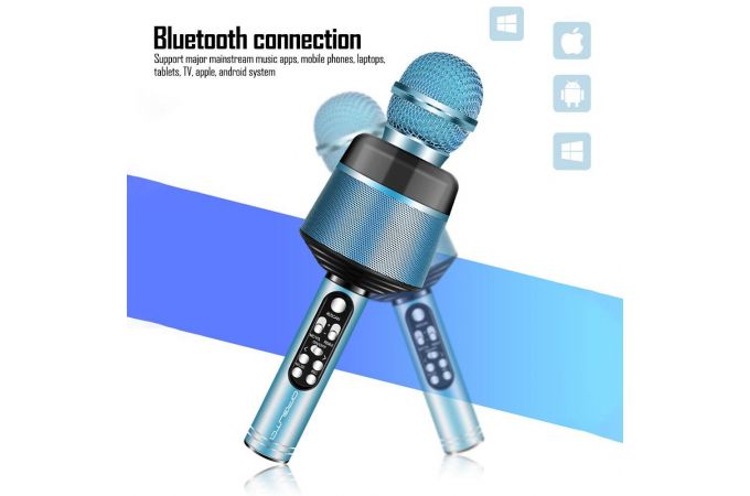 Караоке микрофон Орбита OT-ERM10 RGB (Bluetooth, динамики, USB) (черный)