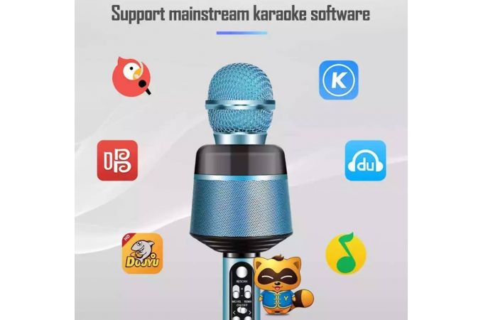 Караоке микрофон Орбита OT-ERM10 RGB (Bluetooth, динамики, USB) (черный)