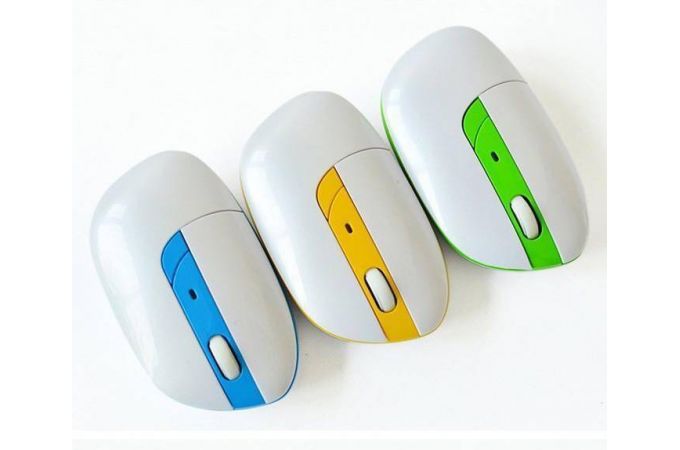 Мышь беспроводная Орбита OT-PCM29 (USB, 2.4ГГц, 1ААА, 10м) (бело-зеленый)