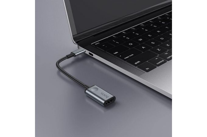 Конвертер переходник HOCO HB21 USB-C --> HDMI (серый)