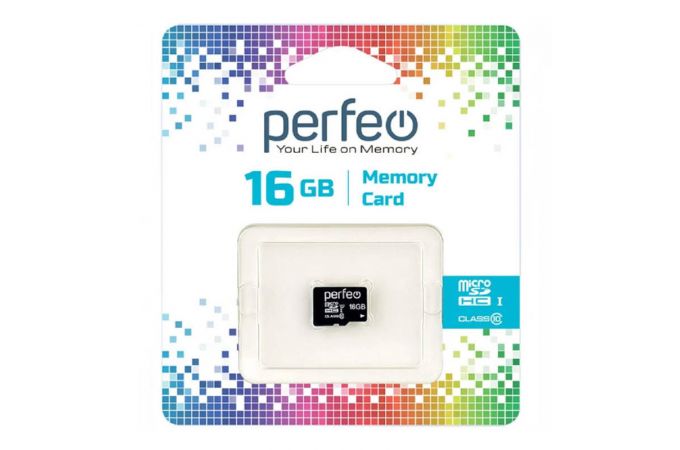 Карта памяти microSD Perfeo 16GB High-Capacity (Class 10) без адаптера