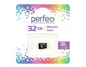 Карта памяти microSD Perfeo 32GB High-Capacity (Class 10) без адаптера