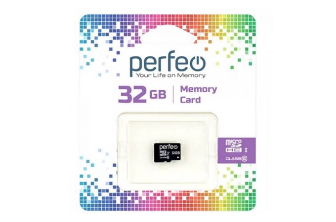 Карта памяти microSD Perfeo 32GB High-Capacity (Class 10) без адаптера