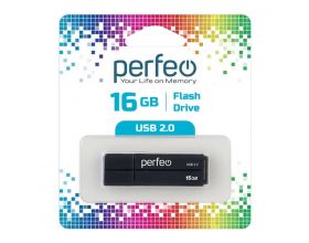 Флешка USB 2.0 Perfeo USB 16GB C01G2 Black