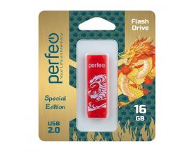 Флешка USB 2.0 Perfeo USB 16GB C04 Red Lion