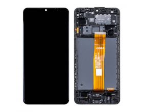 Дисплей для Samsung A125F Galaxy A12 Black (черный) в сборе с тачскрином (ревизия SM-A125F_REV0.1) + рамка, org (орг)