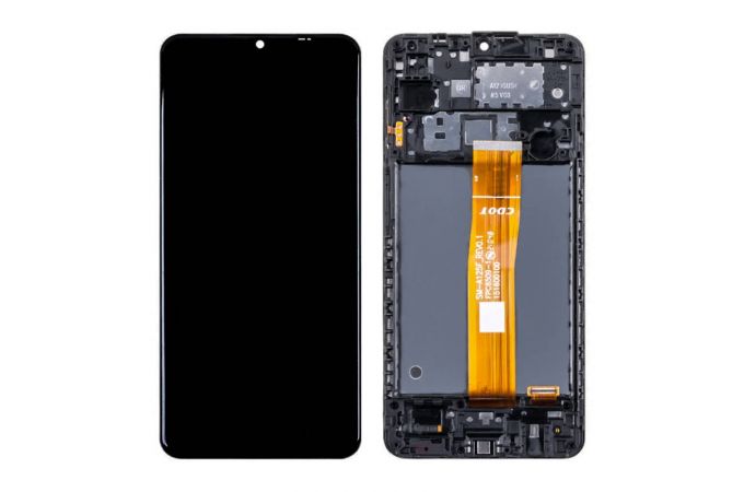 Дисплей для Samsung A125F Galaxy A12 Black (черный) в сборе с тачскрином (ревизия SM-A125F_REV0.1) + рамка, org (орг)