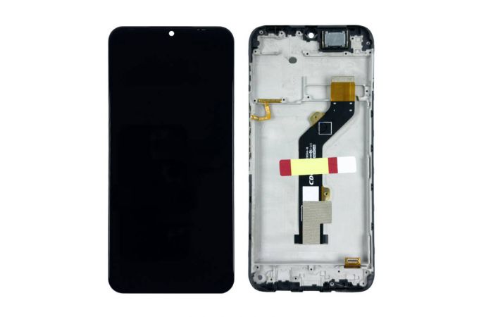 Дисплей для Tecno Spark 7 (KF6N) в сборе с тачскрином + рамка (черный) org