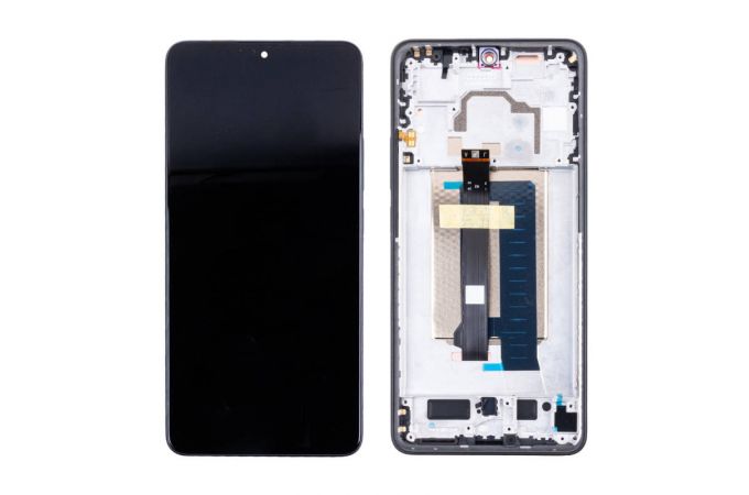 Дисплей для Xiaomi Poco X6 Pro 5G (2311DRK48G) в сборе с тачскрином + рамка (черный) 100%