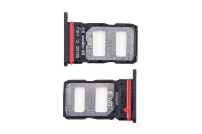 Держатель SIM для Xiaomi Poco F5 Pro (23013PC75G) Черный