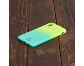 Чехол силиконовый iPhone X Baseus (желто-зеленый)
