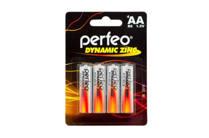 Батарейка солевая Perfeo R6 AA/4BL Dynamic Zinc блистер цена за 4 шт