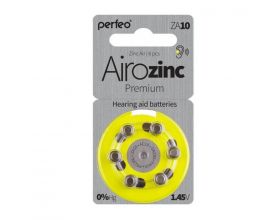 Батарейка часовая для слуховых аппаратов Perfeo ZA10/6BL Airozinc Premium